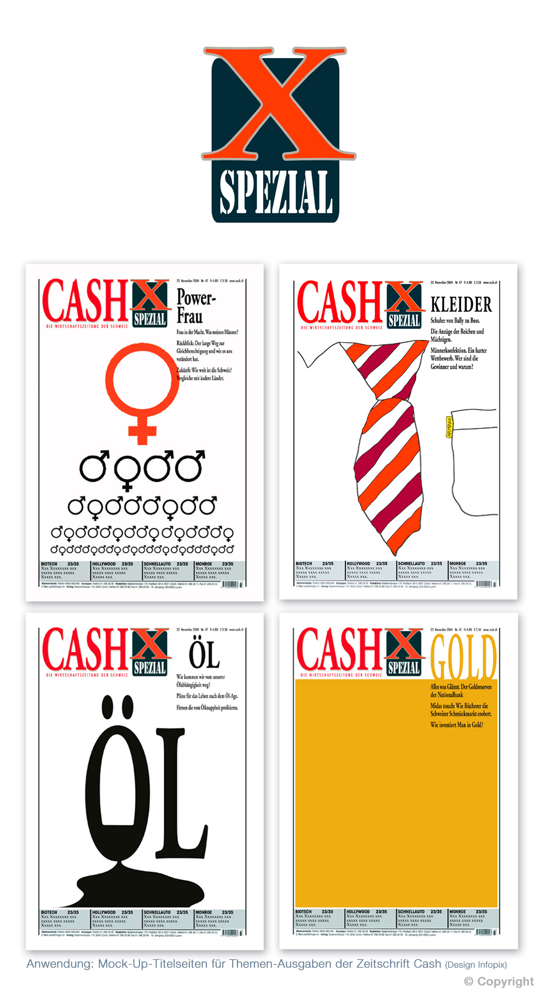 Logo, Spezialausgaben einer Zeitschrift, Cash, Zürich